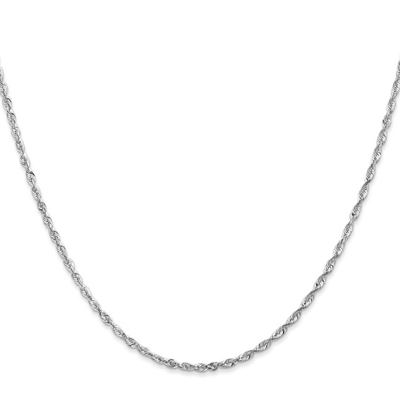 Leslie's 10k White Gold 2mm Diamond-Cut Lightweight Rope Chain
