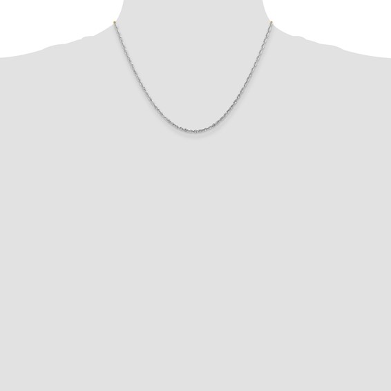 Leslie's 10k White Gold 2.25mm Diamond-Cut Lightweight Rope Chain