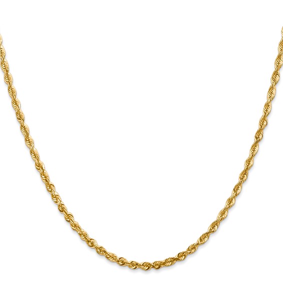 Leslie's 10k White Gold 2.75mm Diamond-Cut Lightweight Rope Chain