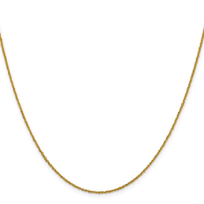 10k 1mm Sparkle Singapore Chain
