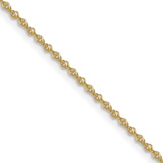 Leslie's 10k 1mm Sparkle Singapore Chain