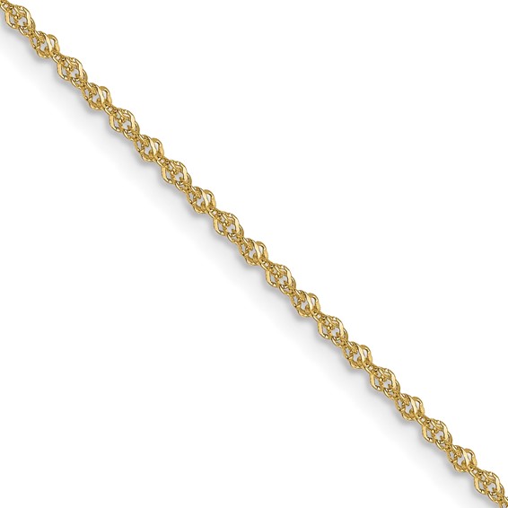 Leslie's 10k 1mm Sparkle Singapore Chain