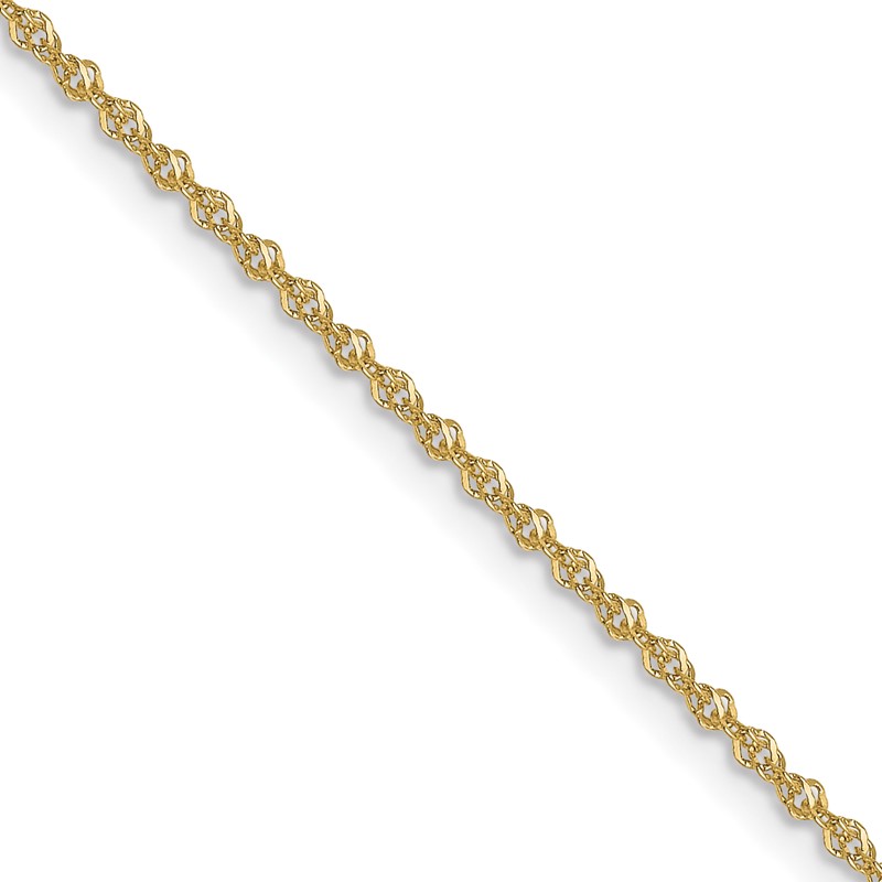 10k 1mm Sparkle Singapore Chain