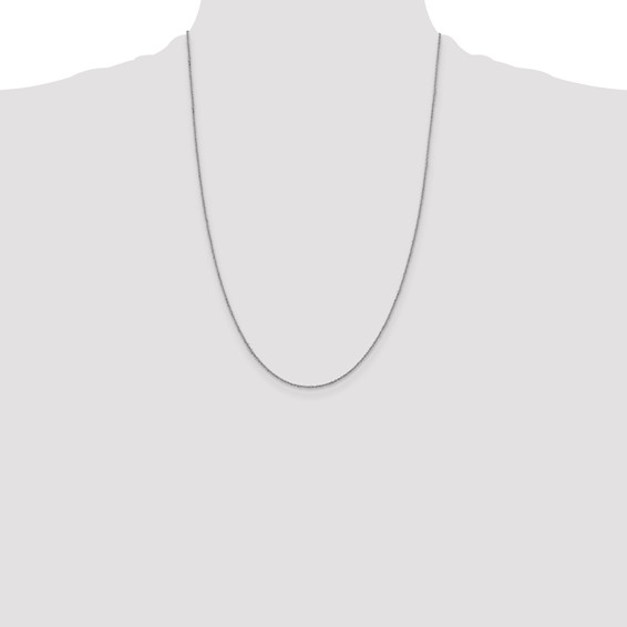 Leslie's 10k White Gold 1mm Sparkle Singapore Chain