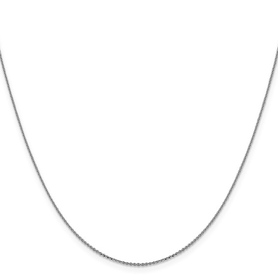 Leslie's 10k White Gold 1.0 mm D/C Cable Chain