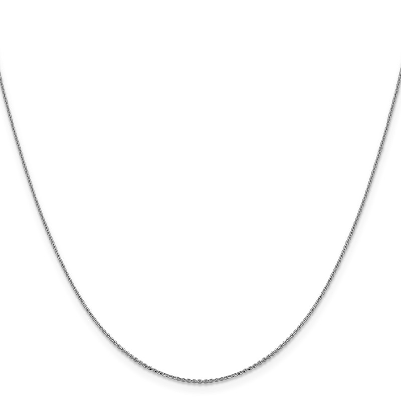 10k White Gold 1.0 mm D/C Cable Chain