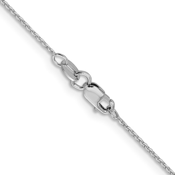 Leslie's 10k White Gold 1.0 mm D/C Cable Chain