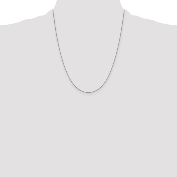 Leslie's 10k White Gold 1.0 mm D/C Cable Chain
