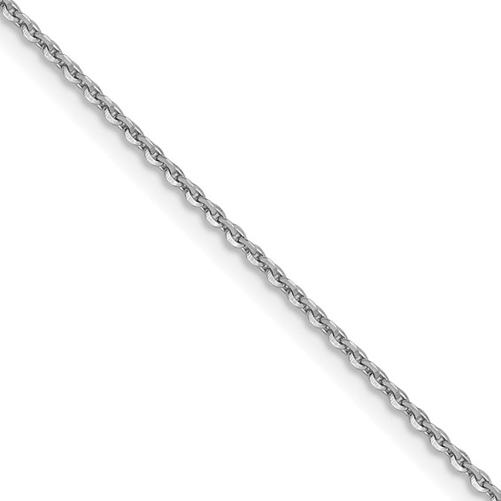 Leslie's 10k White Gold 1.0 mm D/C Cable Chain