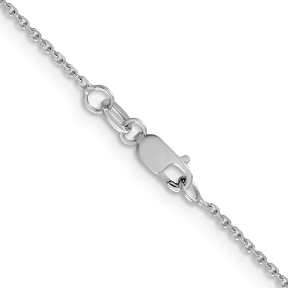 Leslie's 10k White Gold 1.05mm D/C Cable Chain