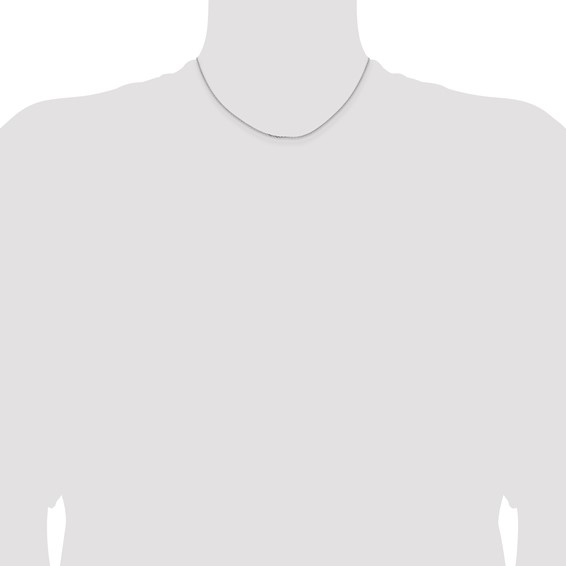 Leslie's 10k White Gold 1.05mm D/C Cable Chain