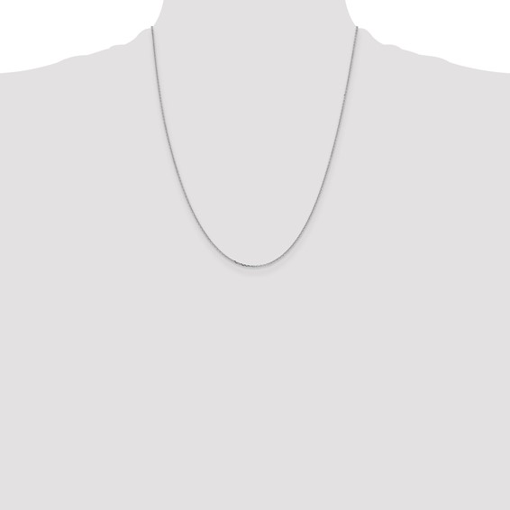 Leslie's 10k White Gold 1.05mm D/C Cable Chain