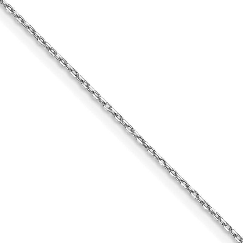 10k White Gold .8mm D/C Cable with Lobster Clasp Chain