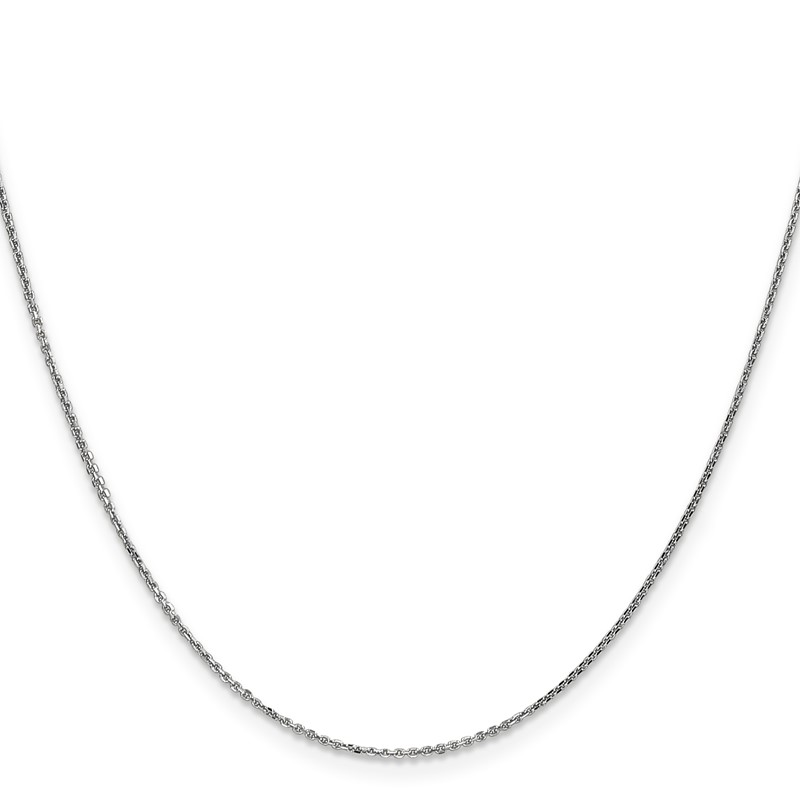 10k White Gold .95mm D/C Cable Chain