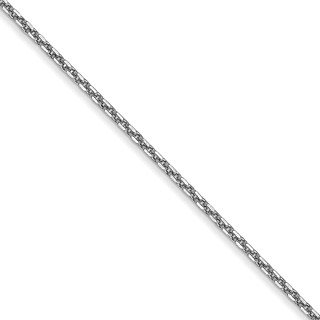 Leslie's 10k White Gold .95mm D/C Cable Chain