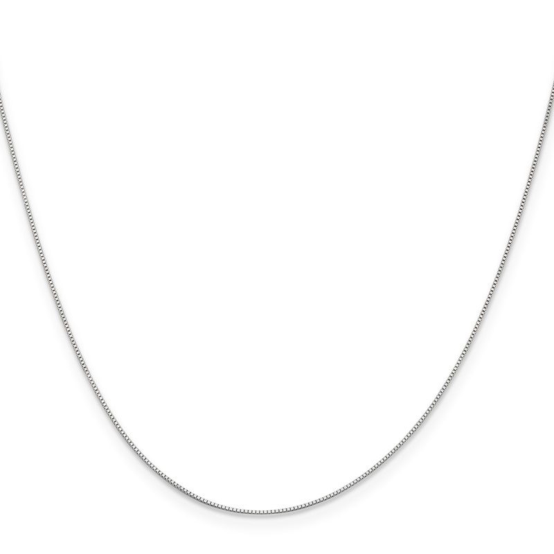 10k White Gold .5mm Baby Box Chain