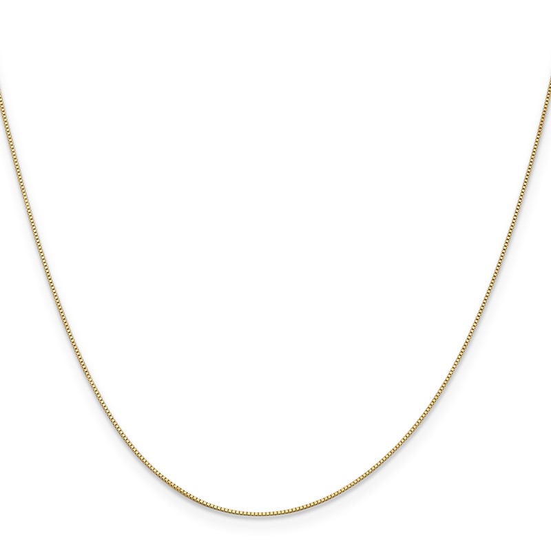 10k .5mm Baby Box with Lobster Clasp Chain