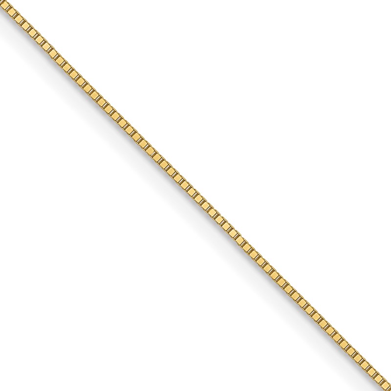 10k .5mm Baby Box with Lobster Clasp Chain