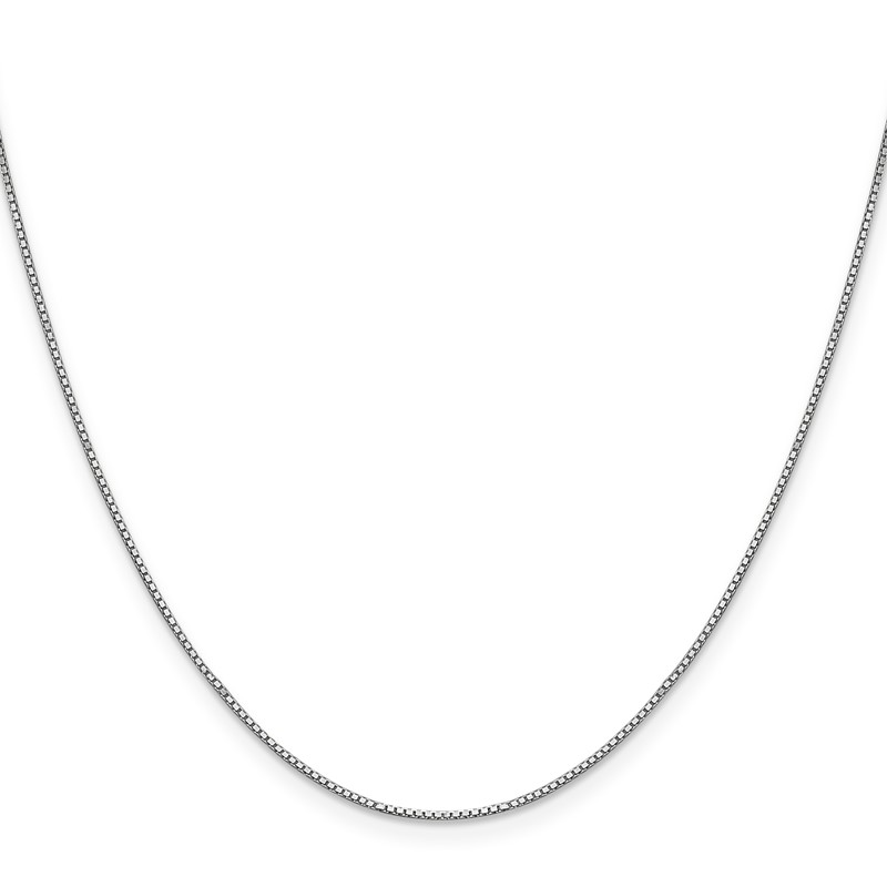 10k White Gold .9mm Box Chain