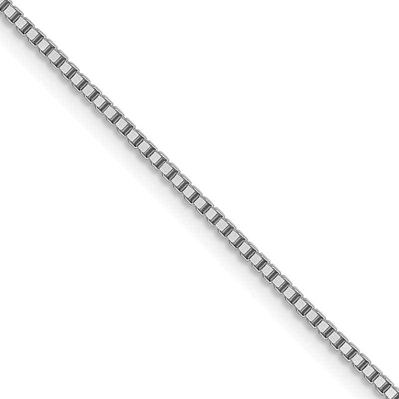 10k White Gold .9mm Box Chain