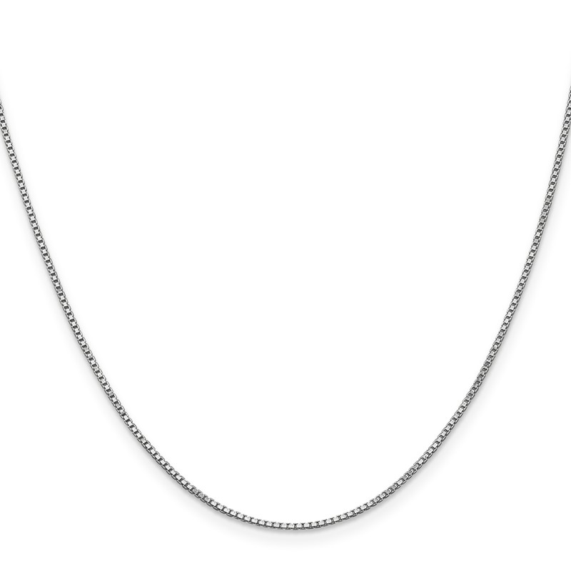 10k White Gold 1mm Box Chain