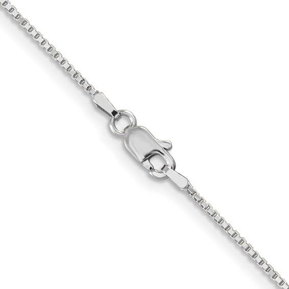 Leslie's 10k White Gold 1mm Box Chain