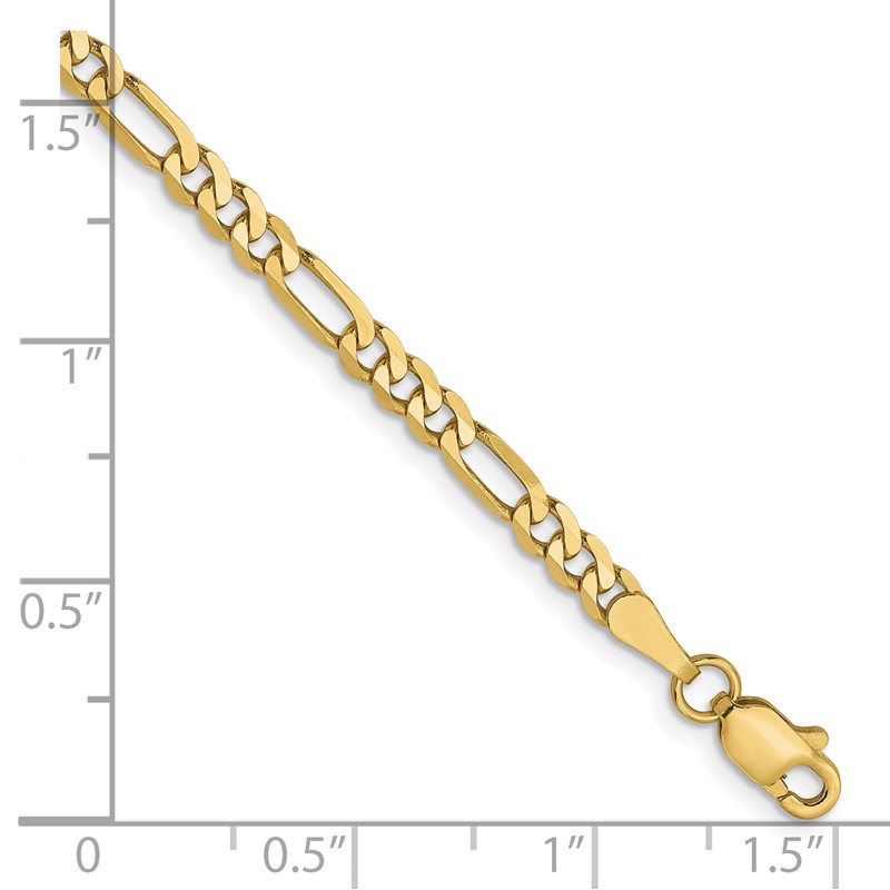 10k 3.25mm Flat Figaro Chain