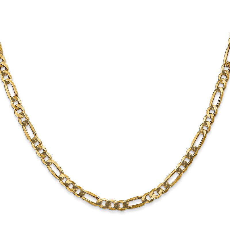 10k 4mm Flat Figaro Chain