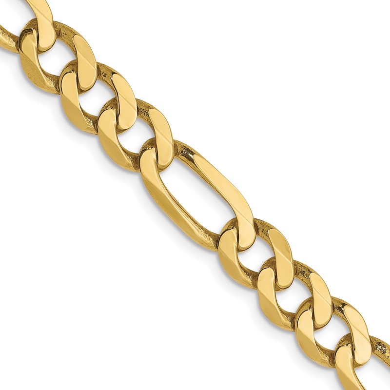 10k 6.25mm Flat Figaro Chain