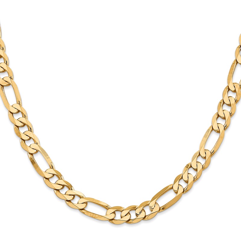 10k 7.5mm Flat Figaro Chain