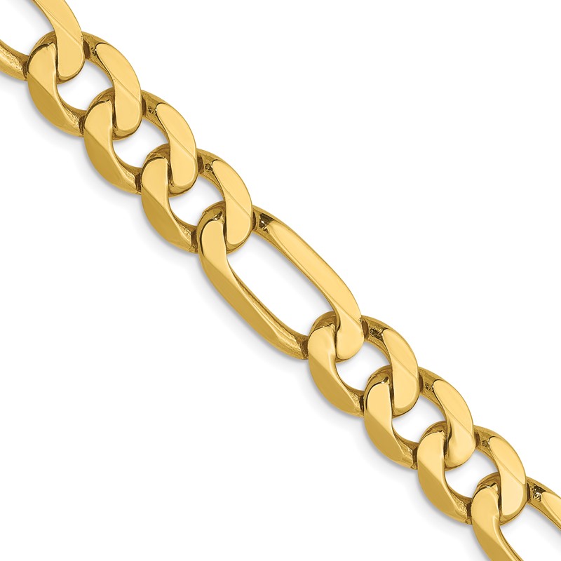 10k 7.5mm Flat Figaro Chain