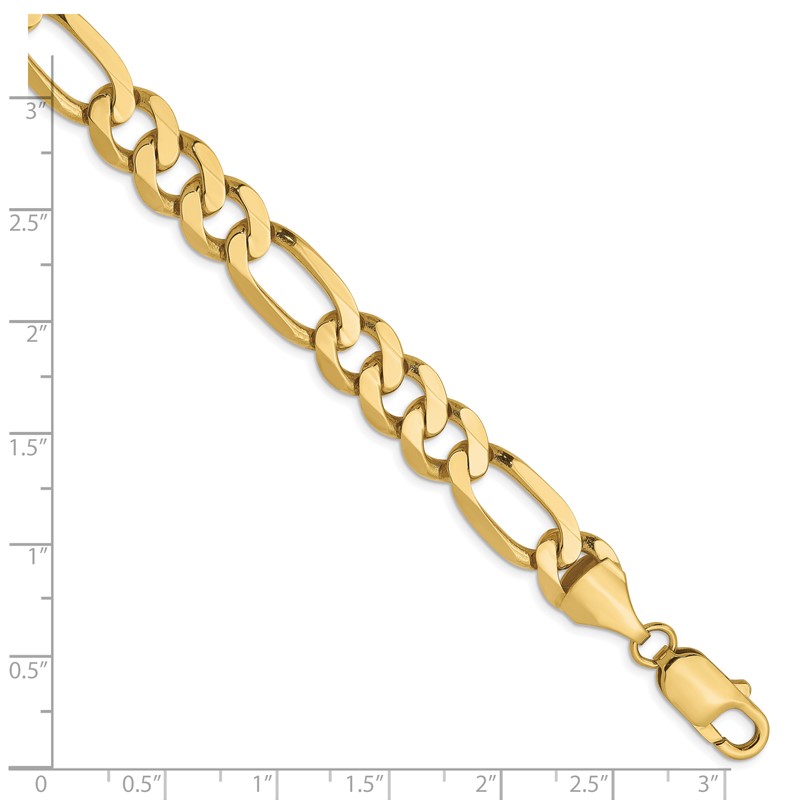 10k 8.75mm Flat Figaro Chain