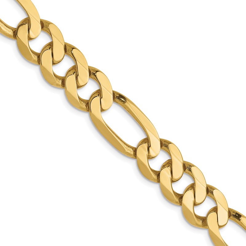 10k 8.75mm Flat Figaro Chain