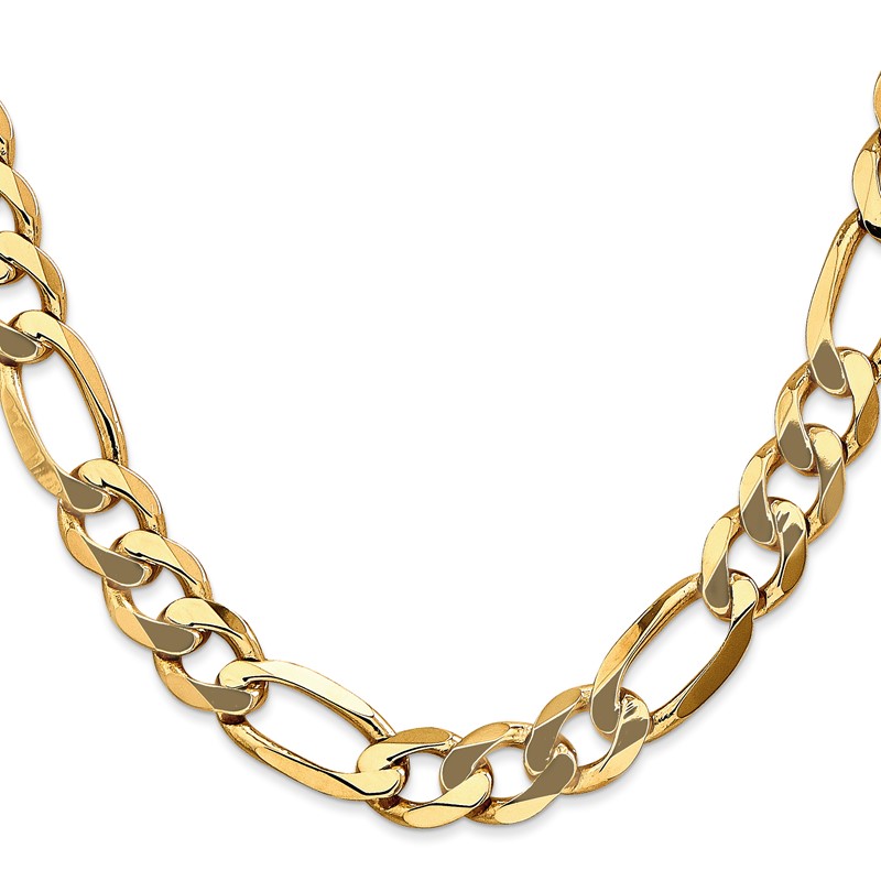 10k 10mm Flat Figaro Chain