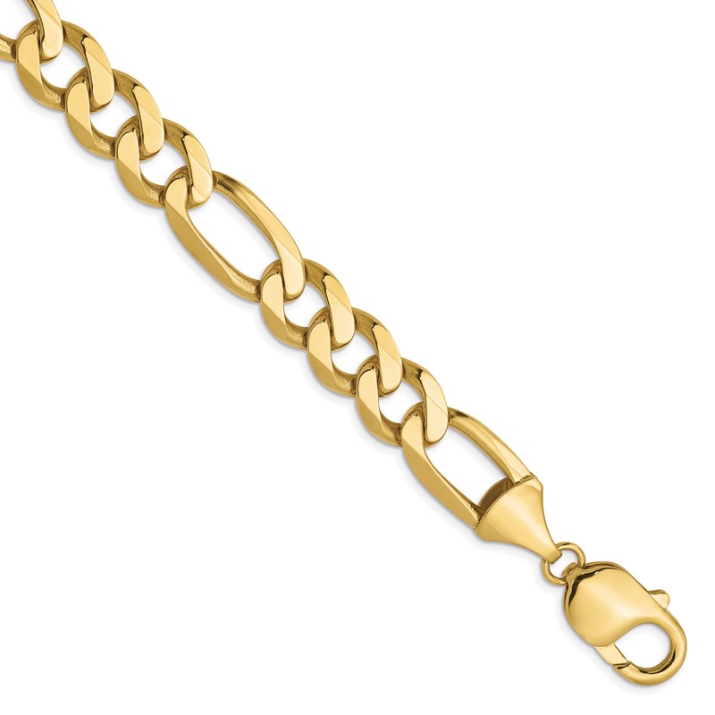 10k 10mm Flat Figaro Chain
