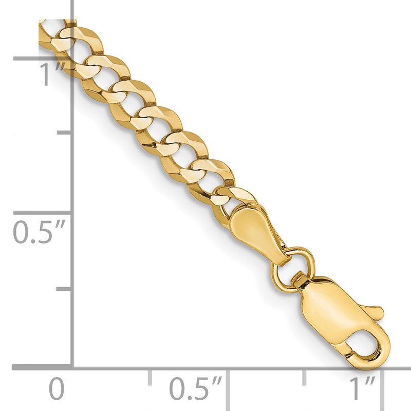 10k 3.7mm Lightweight Flat Cuban Chain
