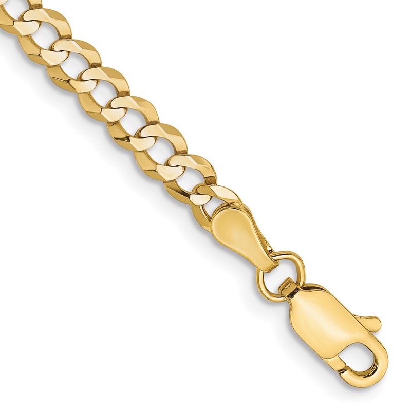 10k 3.7mm Lightweight Flat Cuban Chain