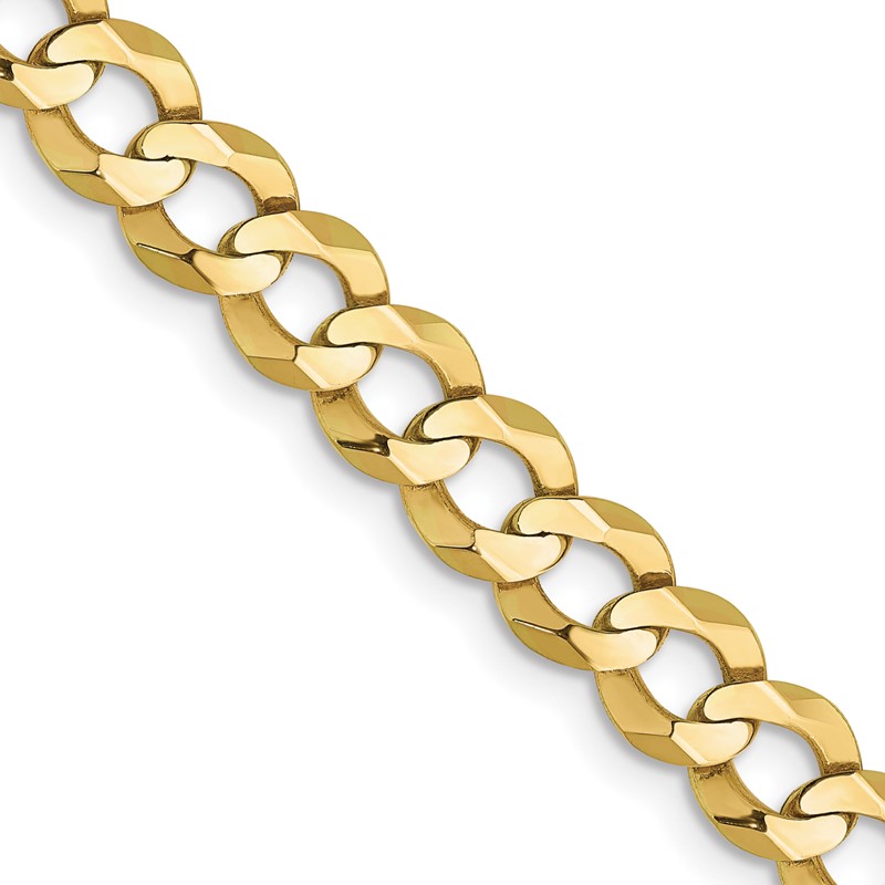 10k 7.2mm Lightweight Flat Cuban Chain