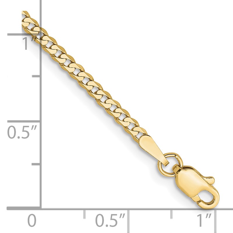 10k 2.2mm Flat Beveled Curb Chain