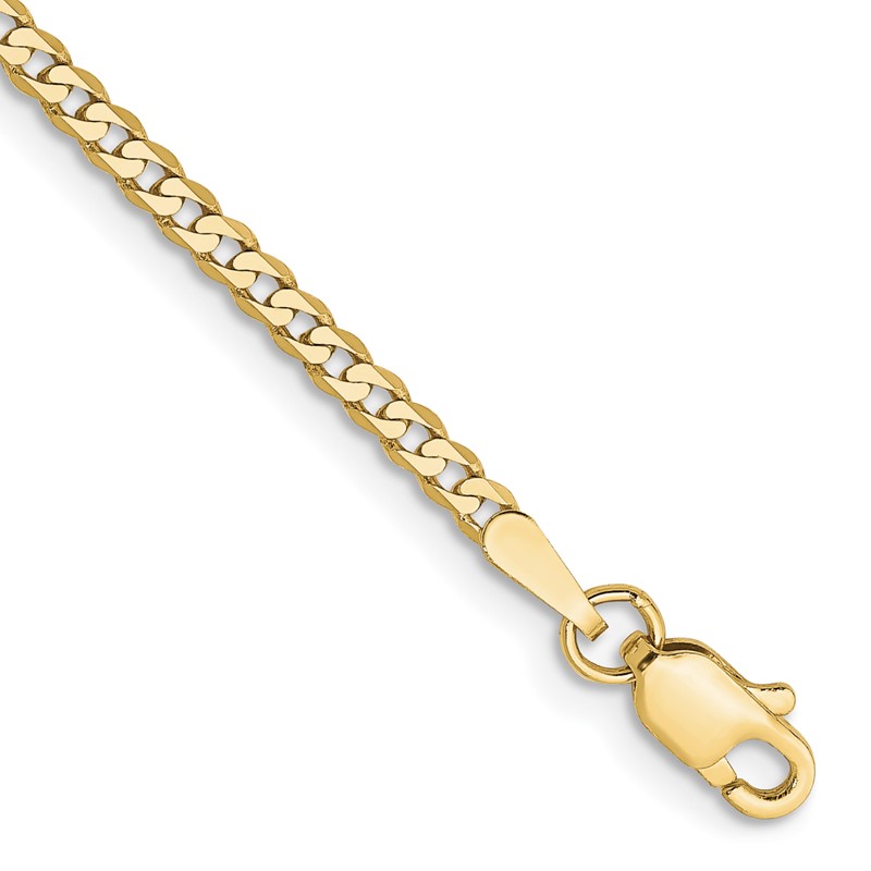 10k 2.2mm Flat Beveled Curb Chain
