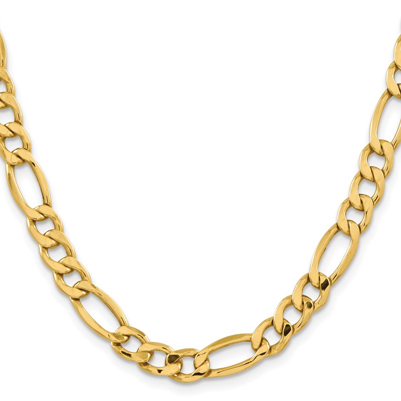 10k 8.5mm Semi-Solid Figaro Chain