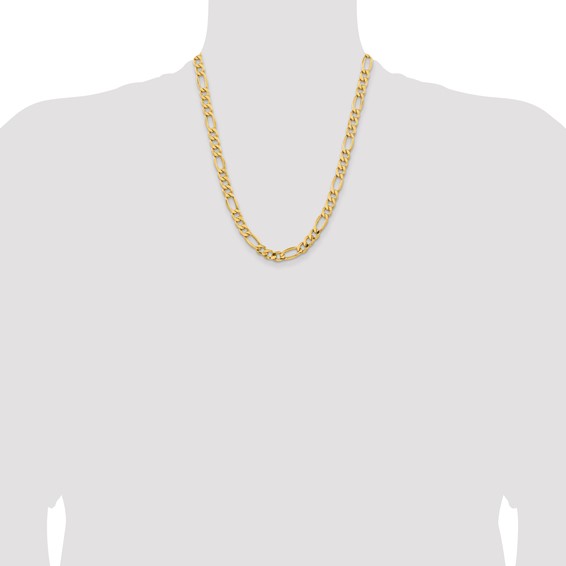 Leslie's 10k 8.5mm Semi-Solid Figaro Chain