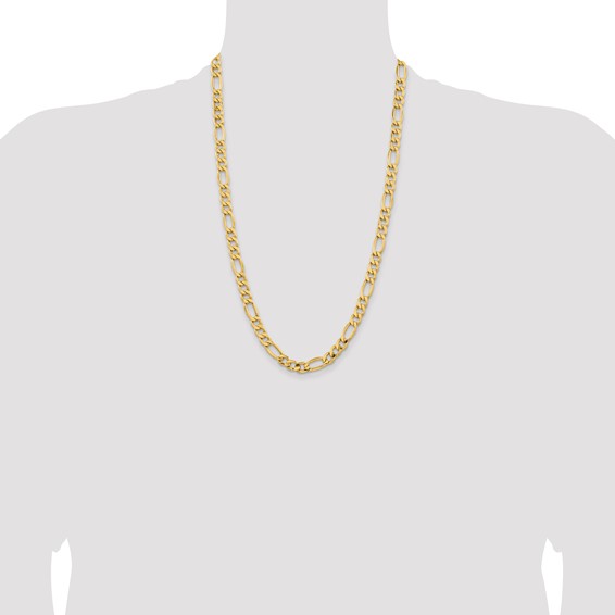 Leslie's 10k 8.5mm Semi-Solid Figaro Chain