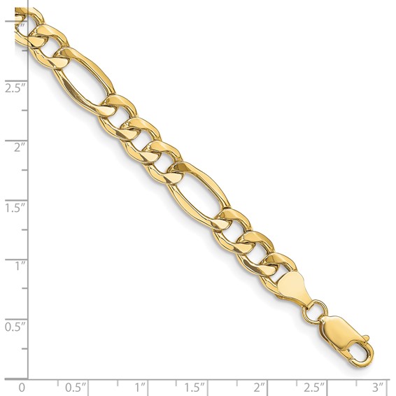 Leslie's 10k 8.5mm Semi-Solid Figaro Chain