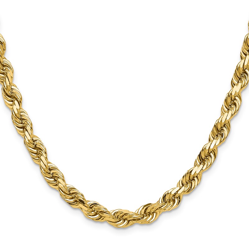 10K 6.5mm Diamond-Cut Rope Chain
