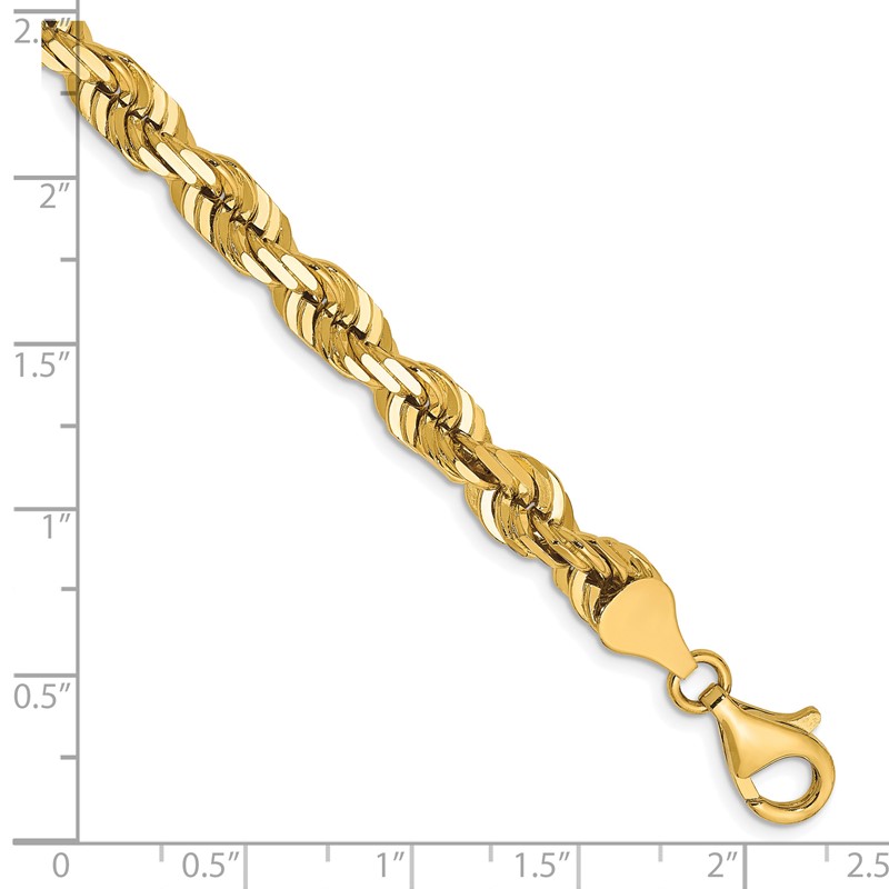10K 6.5mm Diamond-Cut Rope Chain