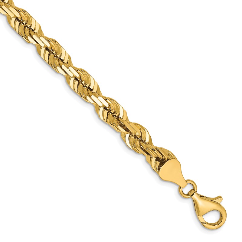 10K 6.5mm Diamond-Cut Rope Chain