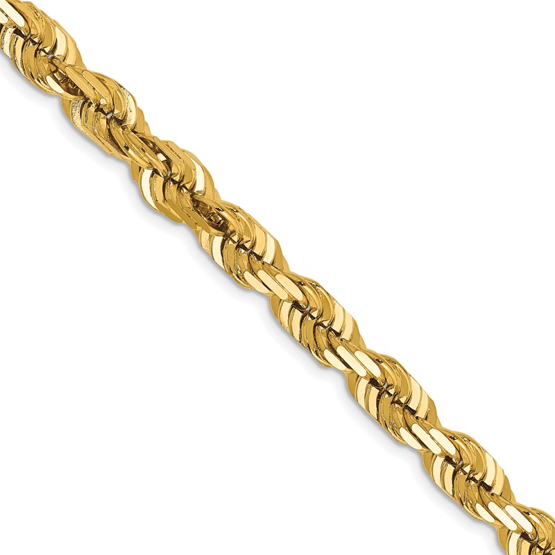 10K 6.5mm Diamond-Cut Rope Chain