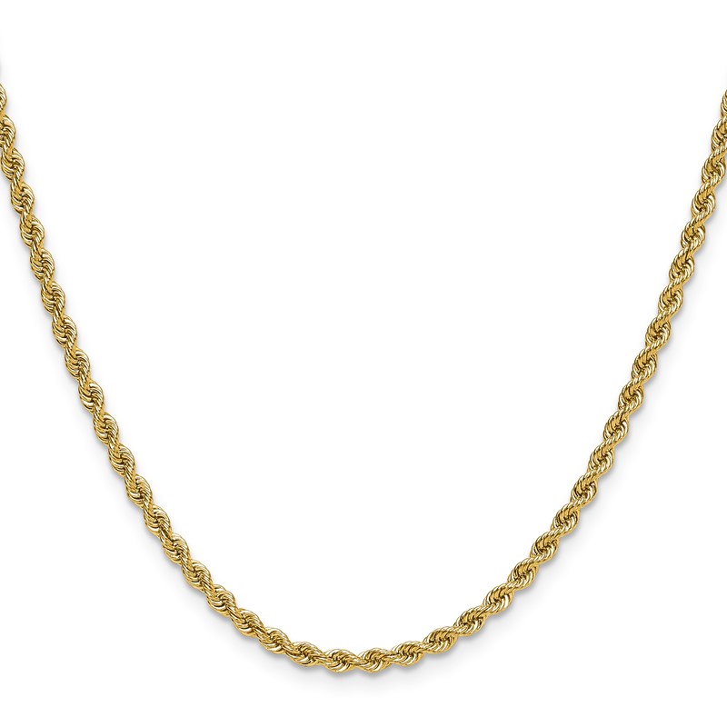 10k 2.75mm Solid Regular Rope Chain