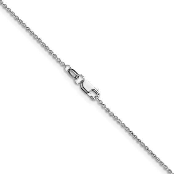 Leslie's 10K White Gold 1.4mm Flat Cable Chain